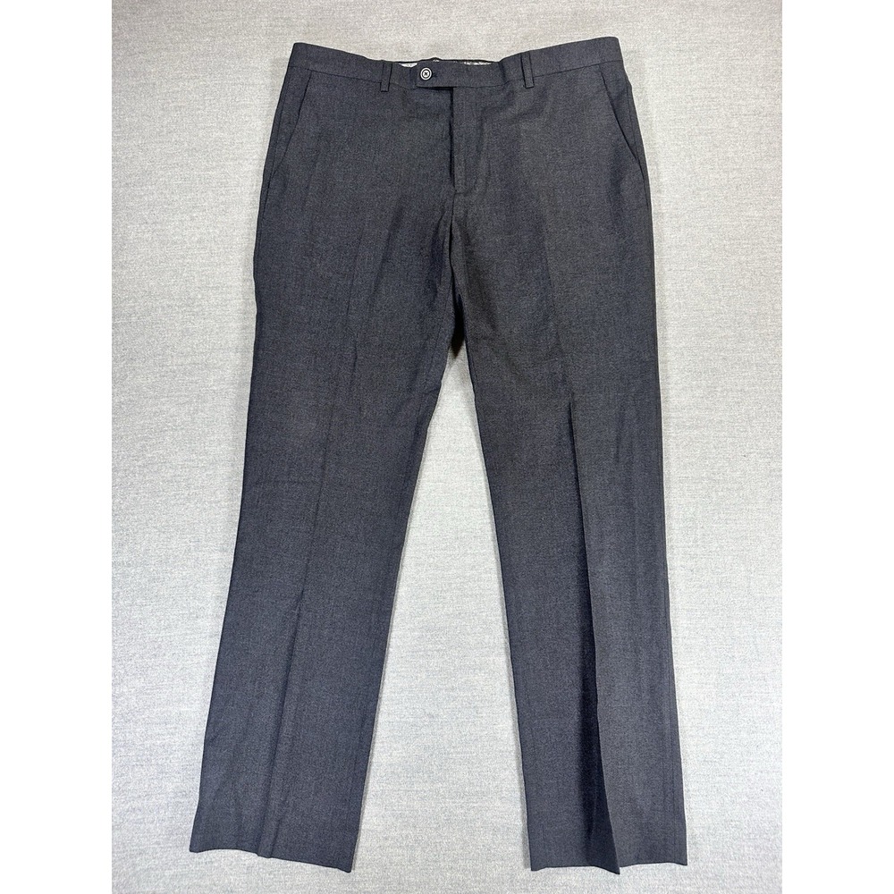 Paisley & Gray Mens 36x32 Slim Fit Charcoal Gray Dress Pants Suit Trousers